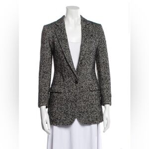 Rebecca Minkoff Black and White Herringbone Blazer Jacket, Size XS